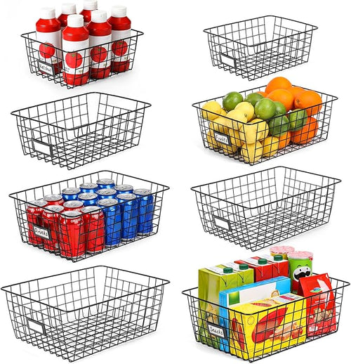 8 Set, Extra Large Wire Baskets by VITEVER