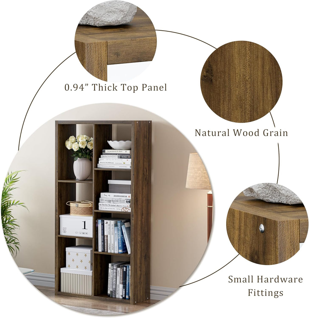 Cube Storage Organizer Bookcase, Decorative 11 inch Open Back Cubical Shelf w...