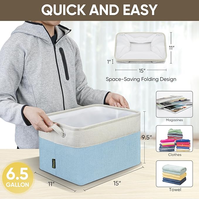 BALEINE 1 Pack Fabric Closet Storage Bins - Image 4