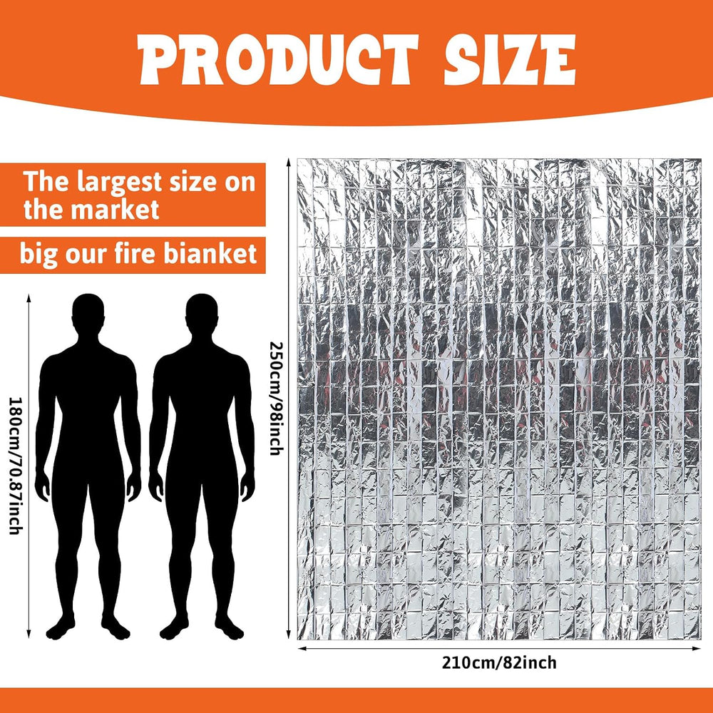 Kingdder 30 Pack Oversized Emergency Thermal Blankets Bulk 98'' x 82&...