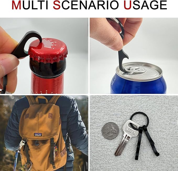 Titanium Bottle Opener, Small Keychain Beer Bottle Opener Can Opener - Image 2