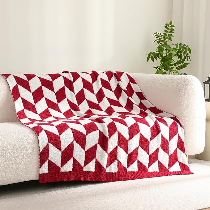 Snuggle Sac Chevron Red Throw Blanket - Image 6
