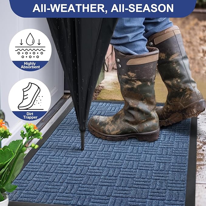 Mibao Front Door Mat, Heavy Duty Durable Welcome Mat - Image 3
