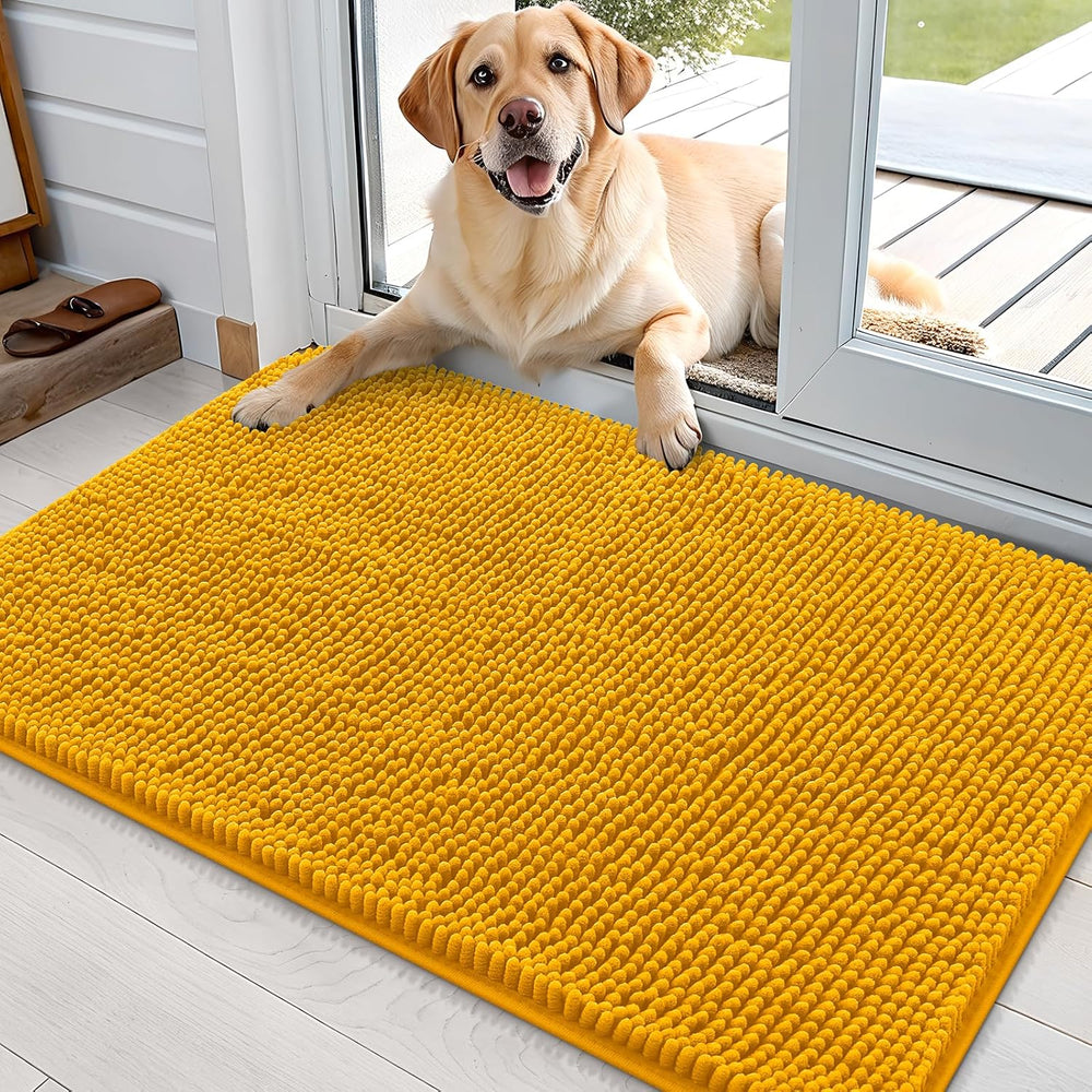 OLANLY Dog Door Mat for Muddy Paws 35x24, Absorbs Moisture and Dirt, Absorbent