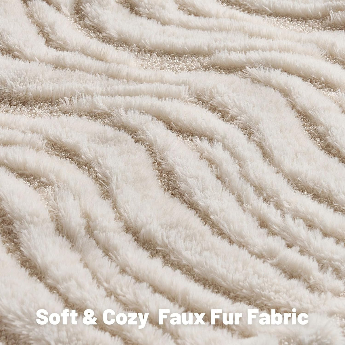 pack of 2 faux fur throw pillow covers shown in use