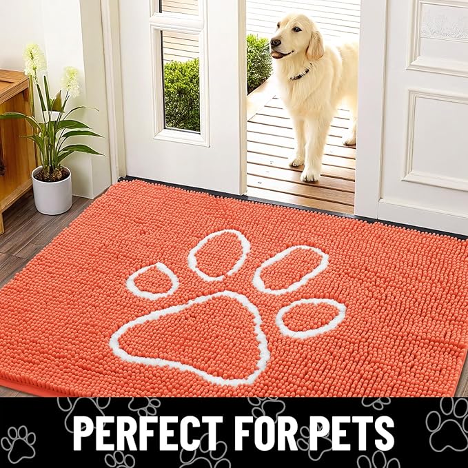 Smiry Dog Door Mat for Muddy Paws, Absorbent Dirt Trapper Non Slip Quick Dry - Image 7