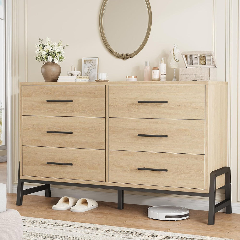Garvee 6 Dresser for Bedroom, 52 in Wide Drawer with Large Storage Space, Fre...
