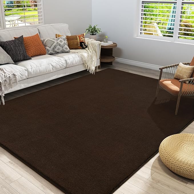 Amearea Large Modern Area Rugs for Bedroom Living Room, 5x8 Feet Brown - Image 6
