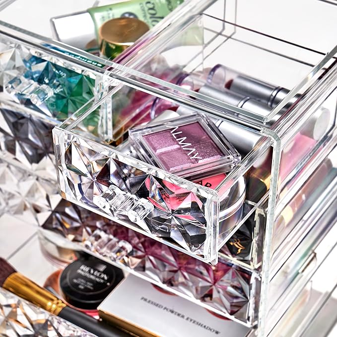 Sorbus Acrylic Makeup Organizer Set, 6-Drawer Vanity & Countertop Cosmetic - Image 5