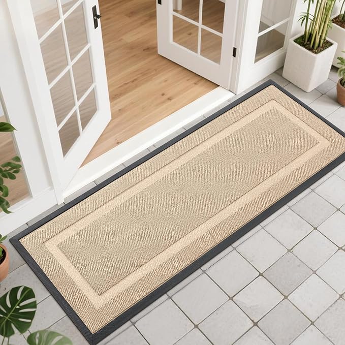 OLANLY Front Door Mat Indoor Outdoor Entrance, Waterproof All-Season, by OLANLY