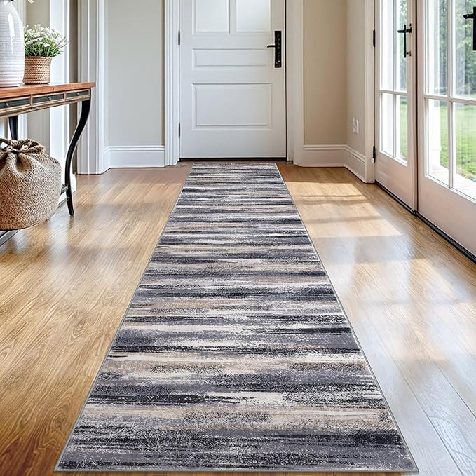 Lansny Modern Abstract Runner Rug 2x12 by lansny