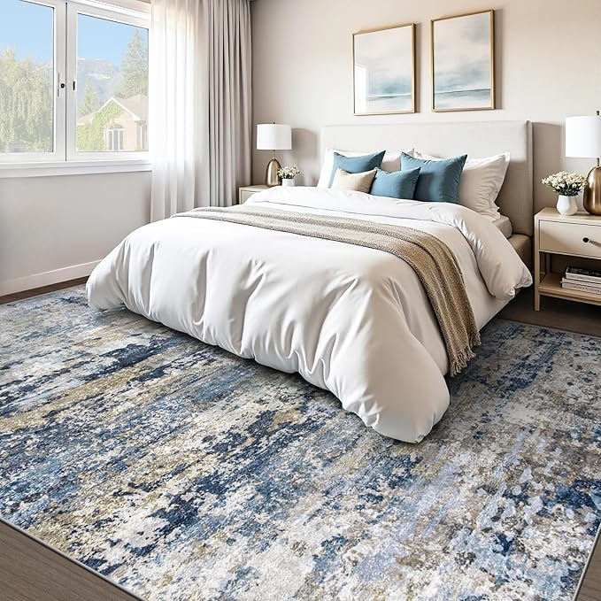 pmtsns Area Rugs 9x12 for Living Room: Washable Rug Modern Abstract Neutral - Image 6