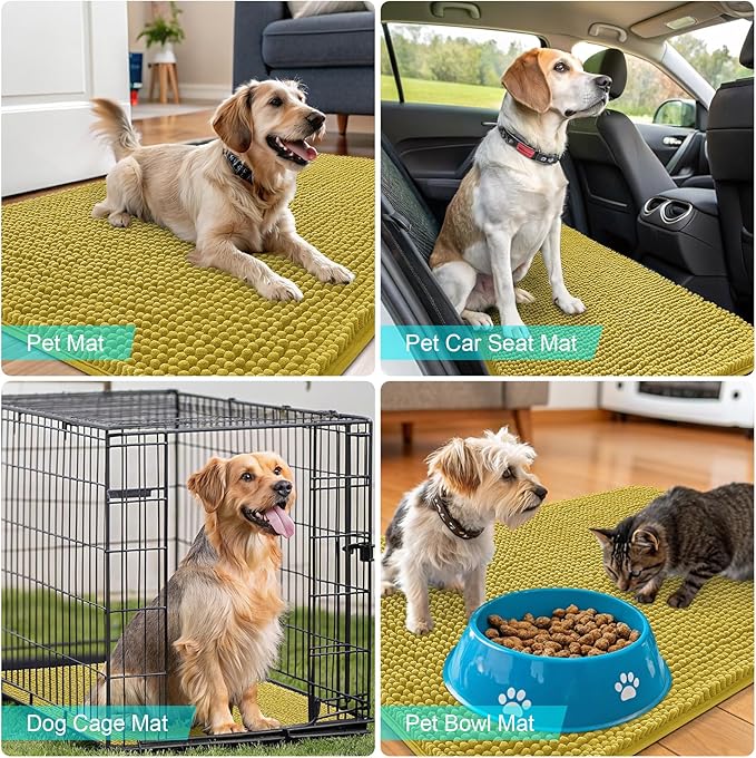 OLANLY Dog Door Mat for Muddy Paws 24x16, Absorbs Moisture and Dirt, Absorbent - Image 7