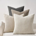 Topfinel 4 Packs Natural Decorative Throw Pillows Covers 20x20 Inch by Topfinel