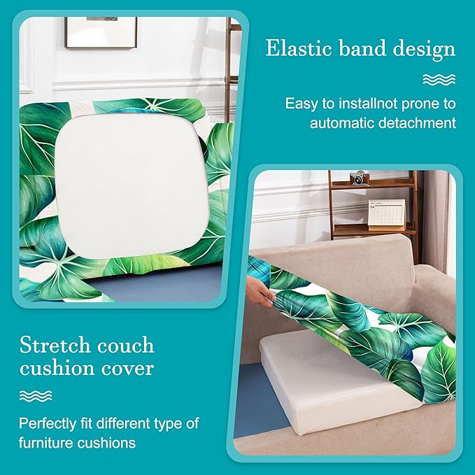 12 Pcs Stretch Patio Cushion Covers, Outdoor Couch Covers Replacement, Outdoor - Image 5