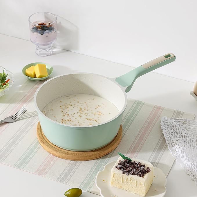 SENSARTE White Ceramic Nonstick Saucepan - Image 6