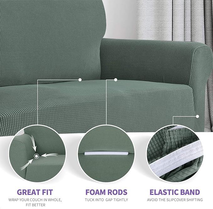 ZNSAYOTX Super Stretch Chair Slipcover Universal Sofa Chair Covers - Image 3