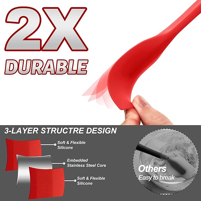 Anaeat 4 Piece Silicone Spatula Set - Image 4
