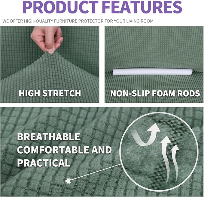 ZNSAYOTX Stretch Oversized Couch Cover Universal Sofa Covers - Image 4
