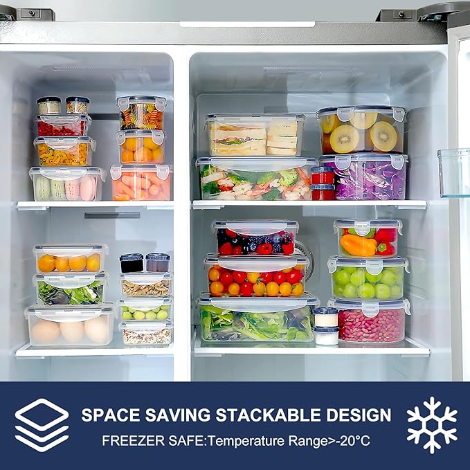 KITHELP 60-Piece Large Food Storage Containers Set - Image 5