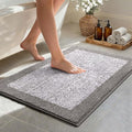 Bathroom Rugs 30x20 Non Slip Washable, Light Grey Bath Mat by Unknown