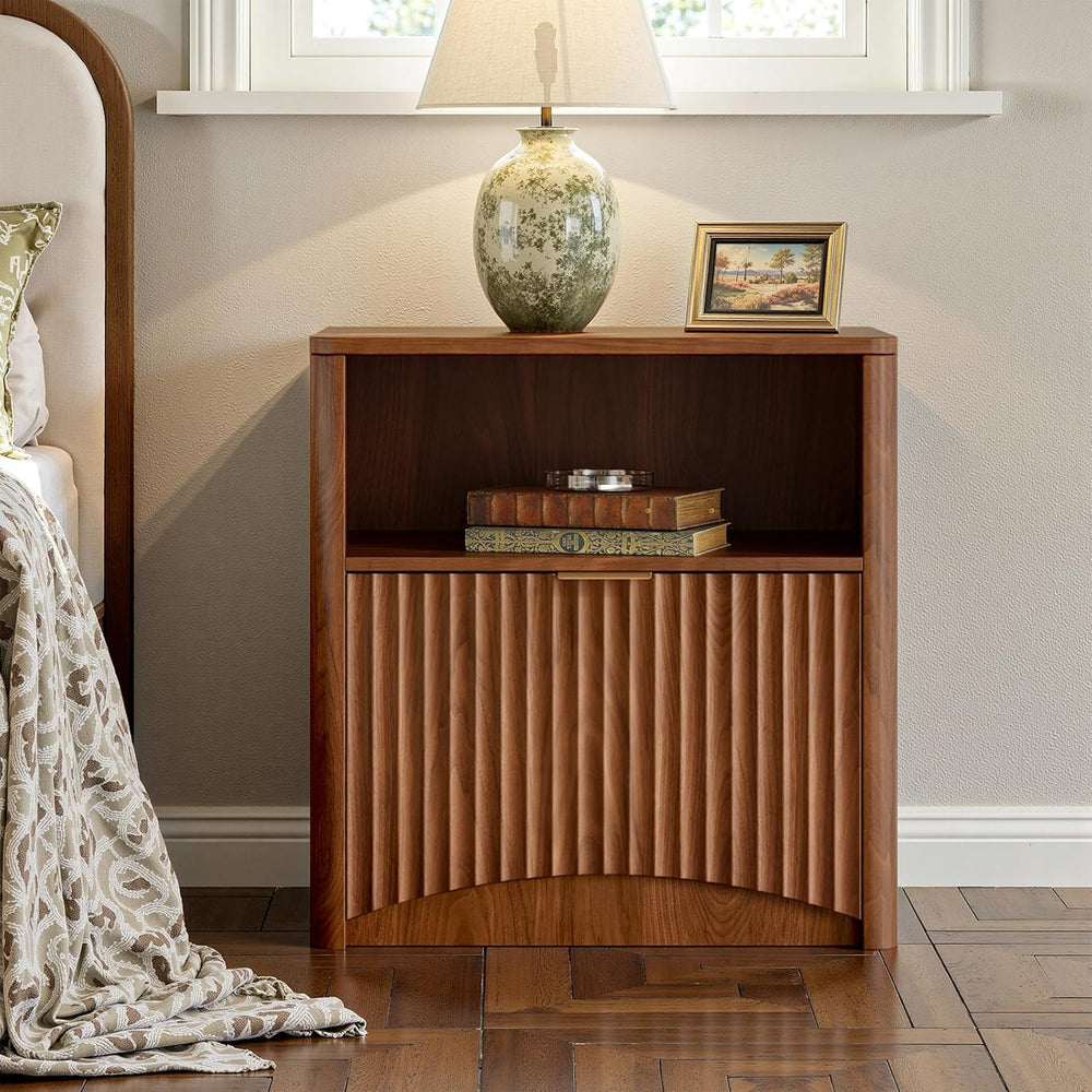 Evermagin 3-Piece Bedroom Set, 54" 6-Drawer Dresser, 2 Nightstands, Walnut