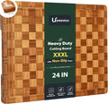 XXXLarge Bamboo Cutting Boards Charcuterie Board Best Non Toxic Large Butcher by Upassion