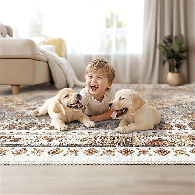 Area Rugs 5x7, Ultra-Thin Washable Rugs - Image 9