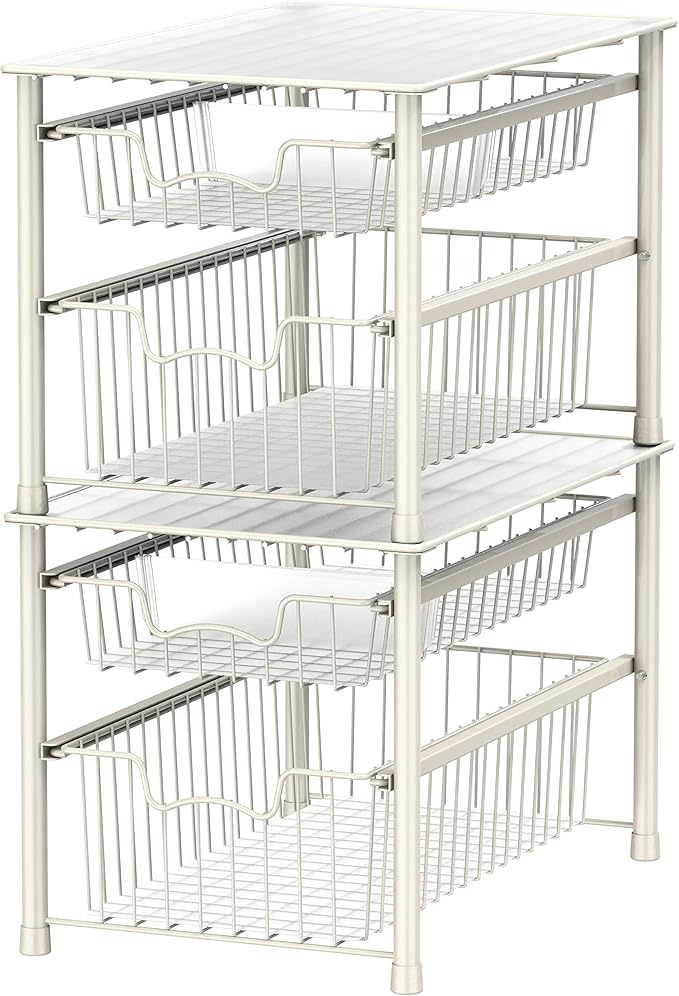 Simple Houseware Stackable Sliding Basket Organizer Drawer