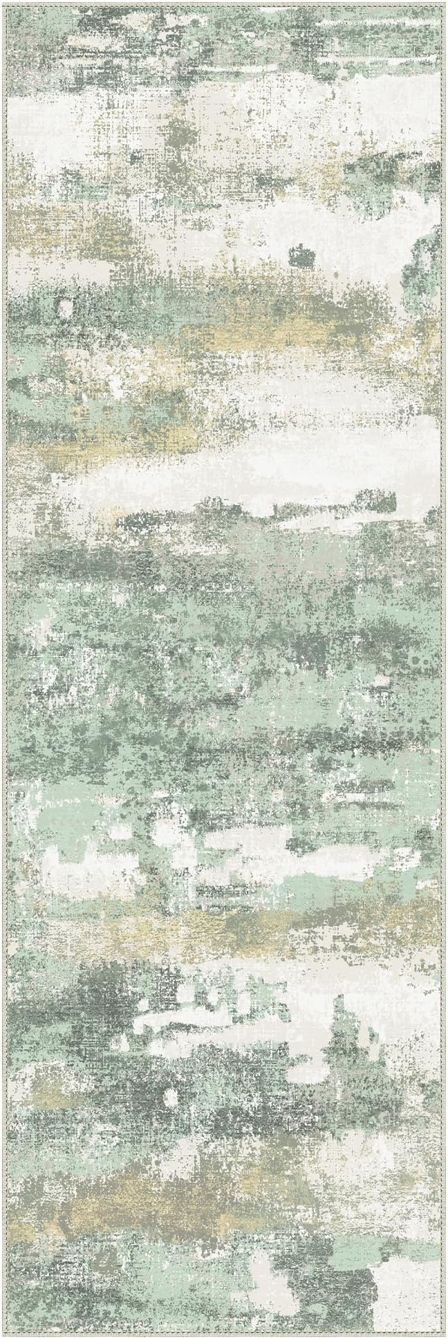 BEIMO Runner Rug for Hallway Kitchen, Soft Modern Abstract Throw Rugs, Low Pile - Image 4