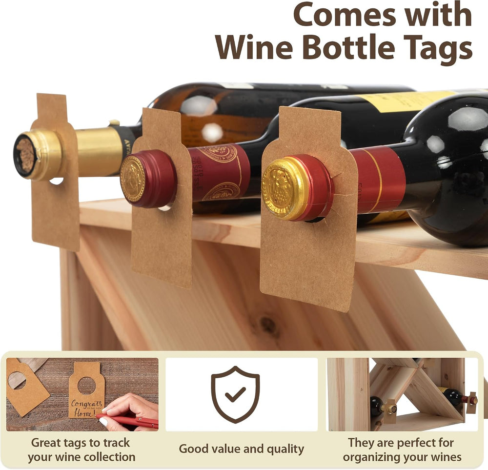 JAXPETY 24 Bottle Wine Rack Holder Compact Cellar Cube Bar Storage Kitchen De...