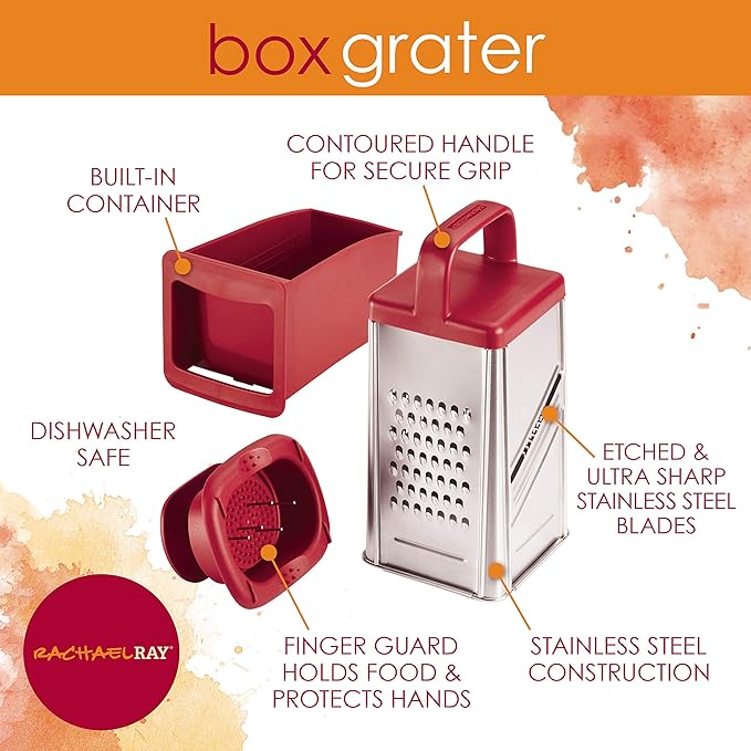 Rachael Ray Tools and Gadgets Stainless Steel Box Grater - Image 6