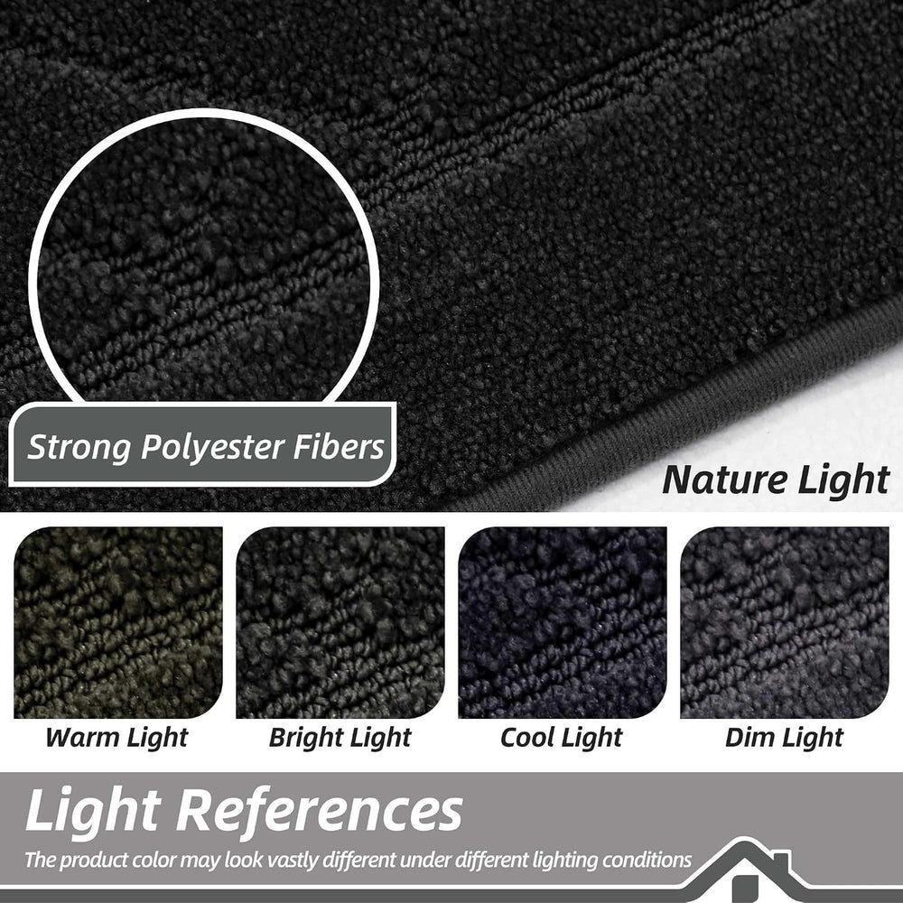 BEQHAUSE Dirt Trapper Door Mat 24" x 36", Doormat Non-Slip, Black