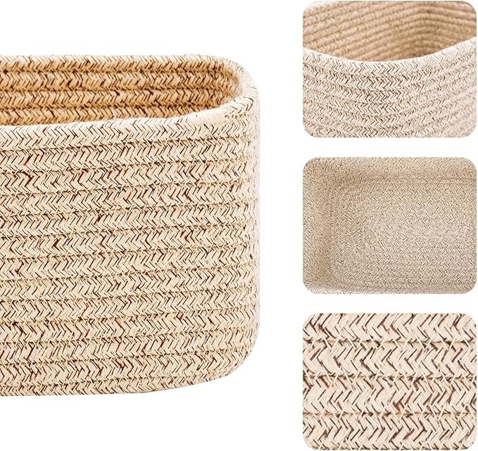 MiniArk Small Storage Baskets for Organizing | Closet Organizer Bins | Shelf - Image 3