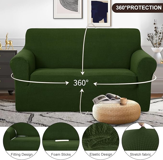 U-NICE HOME Loveseat Cover Stretch Couch Cover Sofa Cover Sofa Slipcover - Image 3