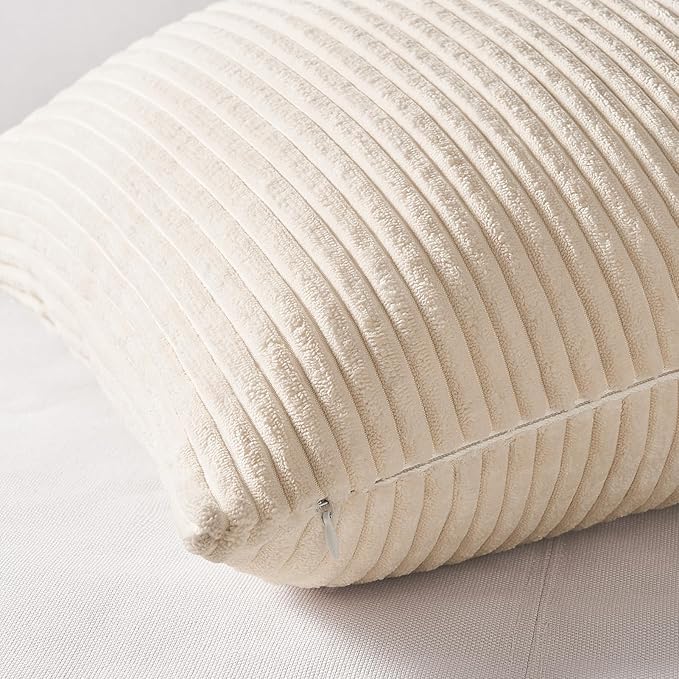 Topfinel 4 Packs Neutral Decorative Throw Pillows Covers 16x16 Inch - Image 2