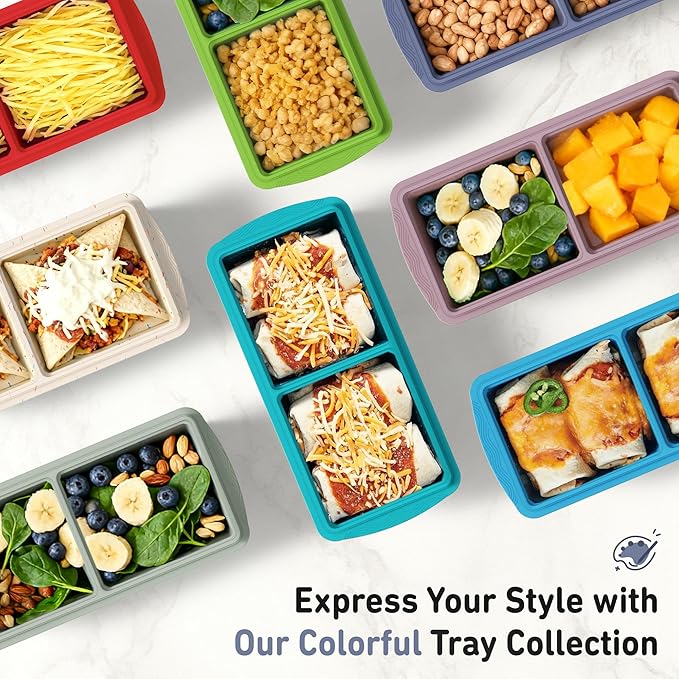 Silicone Freezer Tray with Lid Soup Freezer Container Molds with Steel - Image 9