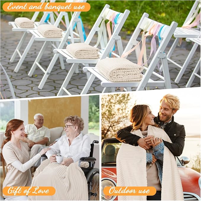 Buryeah 24 Pcs Flannel Throw Blanket Bulk 50 x 60 in Sleepover Blanket Outdoor - Image 4