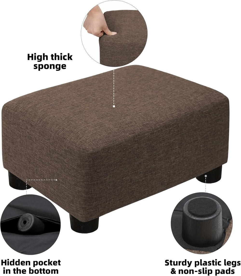 CAROLMADE Small Foot Stool Ottoman Footstool with Legs Under Desk Footrest fo...