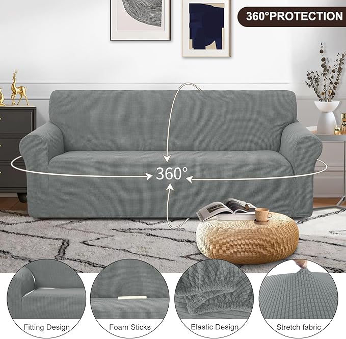 U-NICE HOME Stretch Couch Cover Sofa Cover Washable Sofa Slipcover Furniture - Image 3