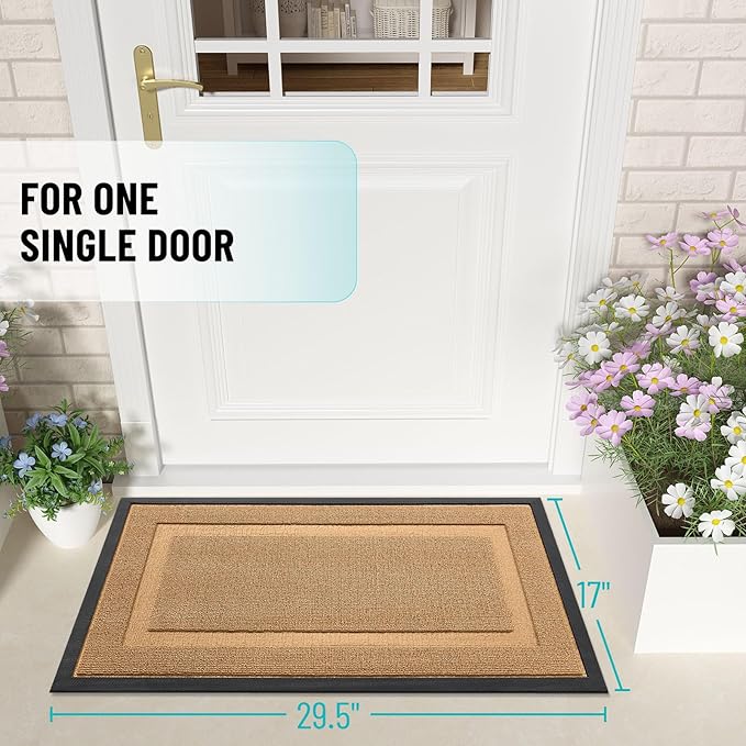 OLANLY Front Door Mat Indoor Outdoor Entrance, Waterproof All-Season, - Image 2