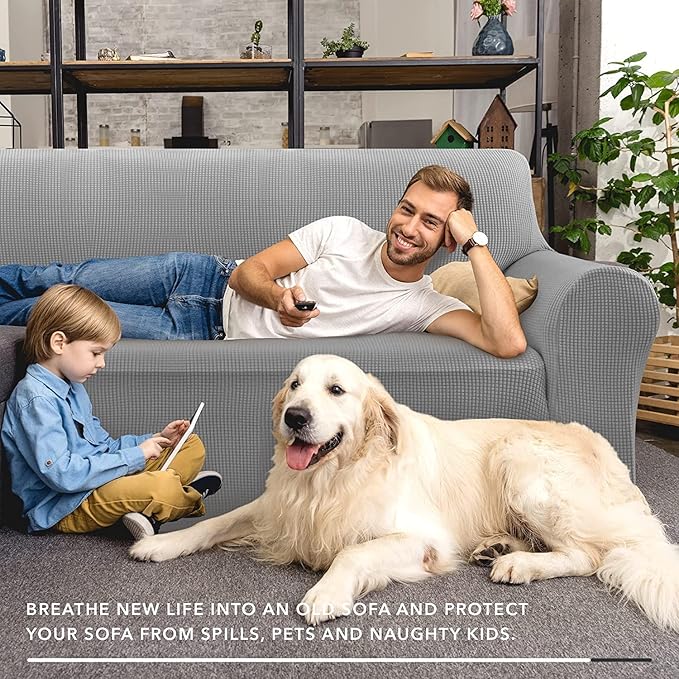 ZNSAYOTX Super Stretch Couch Cover Love Seat Sofa Covers - Image 8