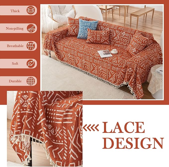 HANDONTIME Boho Aztec Sofa Slipcovers - Image 4