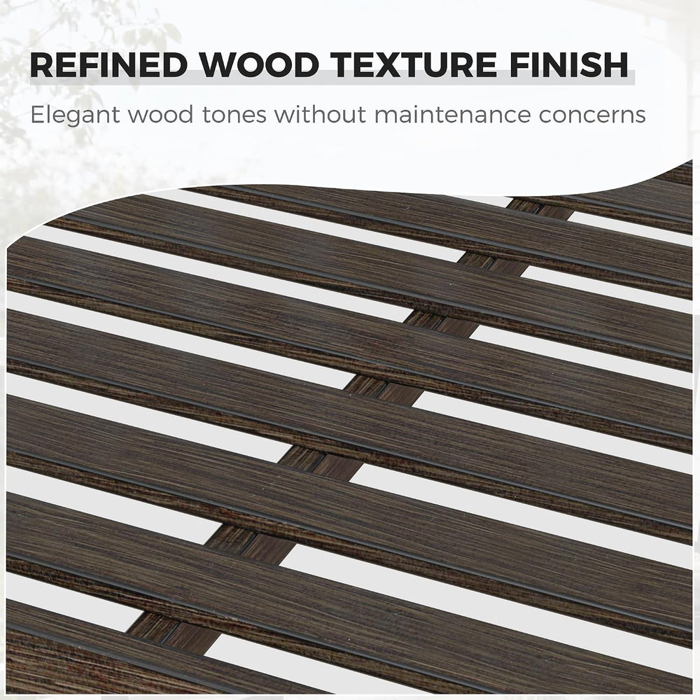 Grand patio 52" Farmhouse Outdoor Bench, Garden Benches with Anti-Rust A...