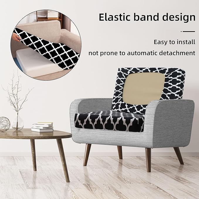 8Pcs Stretch Patio Cushion Covers, Outdoor Couch Covers Replacement, Outdoor - Image 5
