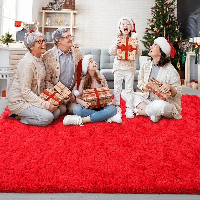Chicrug Soft Area Rugs for Bedroom Living Room Plush Fluffy Rug 6x9 Feet - Image 3