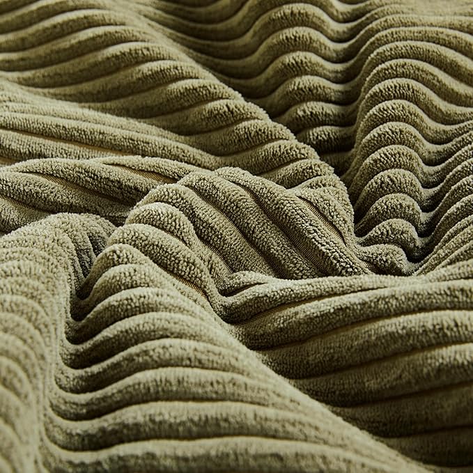 Fancy Homi 2 Packs Olive Green Euro Decorative Throw Pillow Covers 28x28 Inch - Image 5
