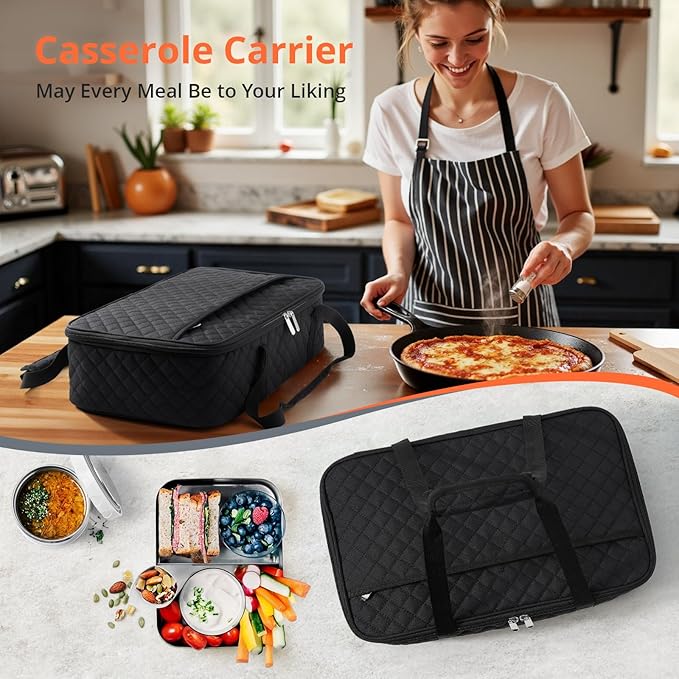 Insulated Casserole Carrier Portable Food Tote - Image 6
