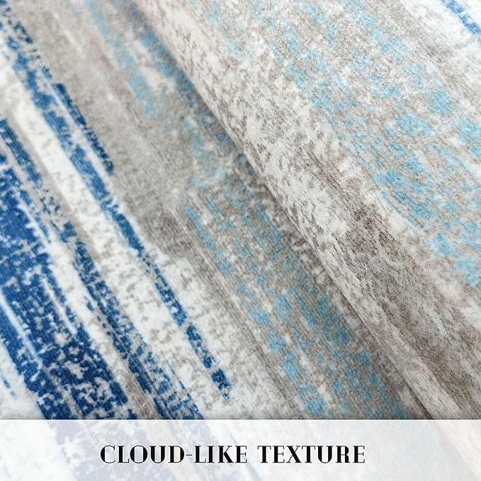 Lansny Abstract Area Rug 3x5 Washable Rugs - Image 8