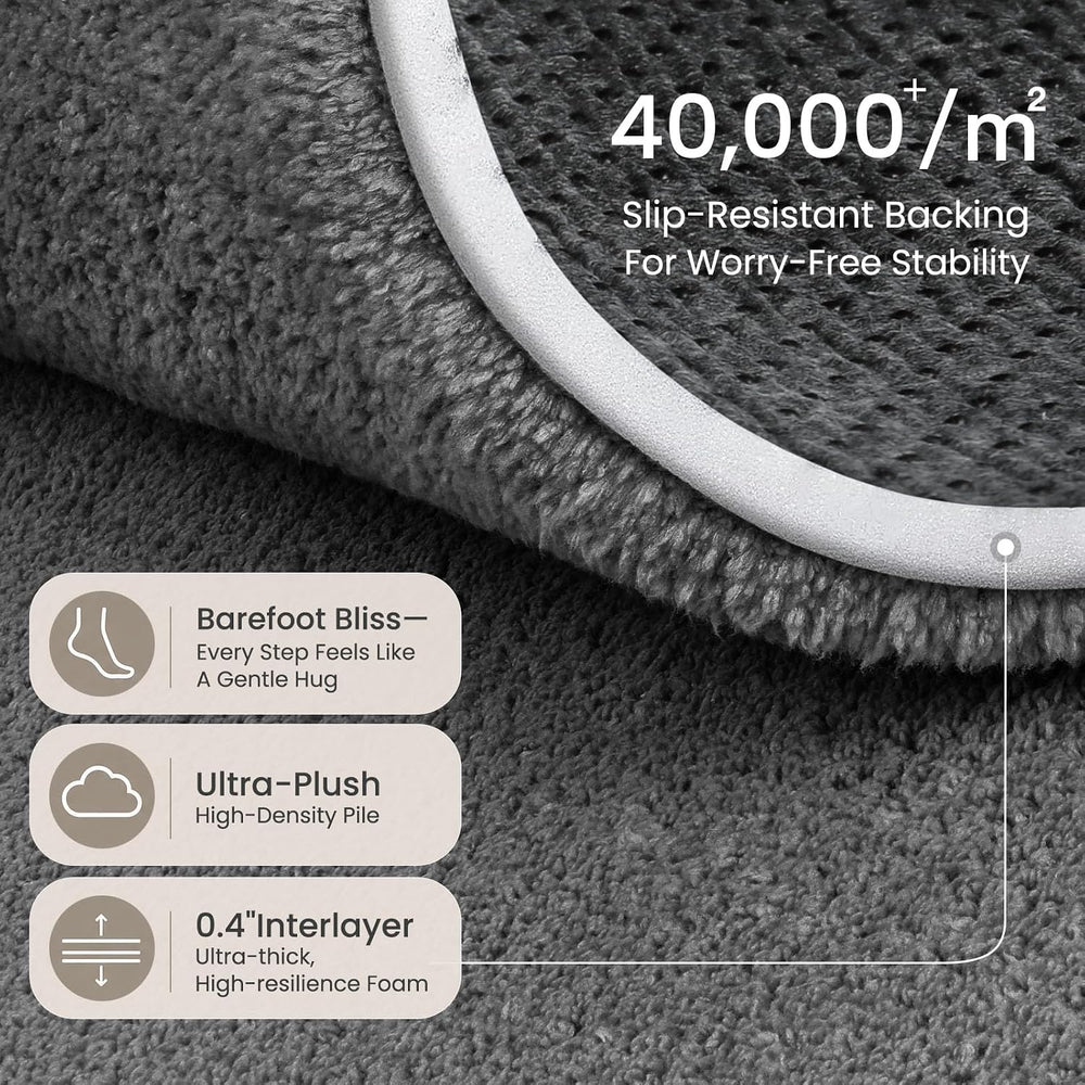 Sour Lemon 8x10 Area Rugs for Bedroom Living Room, Large Carpet Grey Rug